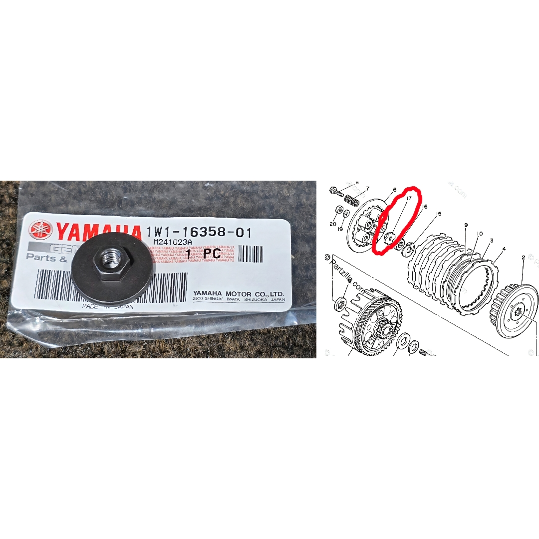 Blaster OEM Clutch Push Plate Rod Adjusting Nut
