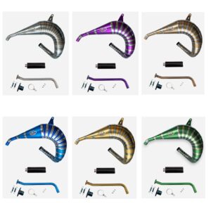 Blaster DBR Italian Made Right Bend Exhaust (titanium and colored)